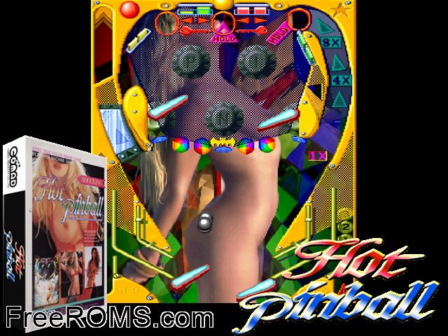 Hot Pinball MAME game showing 3D box cover and gameplay screenshot
