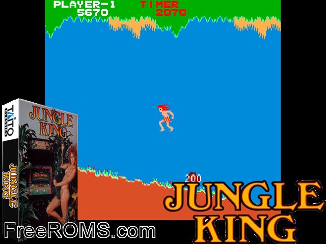 Jungle Hunt (Brazil) MAME game showing 3D box cover and gameplay screenshot