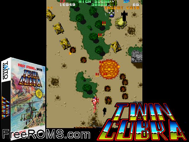 Kyukyoku Tiger (Japan) MAME game showing 3D box cover and gameplay screenshot