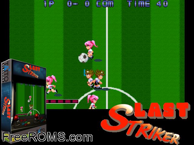 Last Striker / Kyuukyoku no Striker MAME game showing 3D box cover and gameplay screenshot