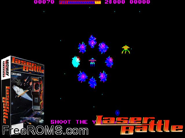 Lazarian MAME game showing 3D box cover and gameplay screenshot