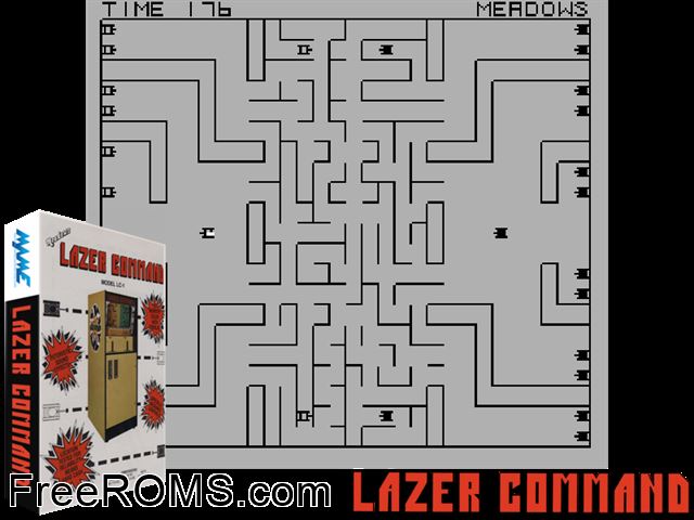 Lazer Command MAME game showing 3D box cover and gameplay screenshot