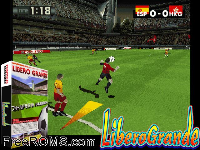 Libero Grande (LG2/VER.A) MAME game showing 3D box cover and gameplay screenshot