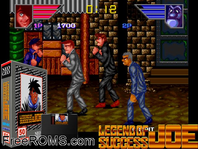 Legend of Success Joe / Ashitano Joe Densetsu MAME game showing 3D box cover and gameplay screenshot