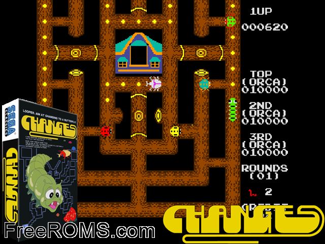 Looper MAME game showing 3D box cover and gameplay screenshot