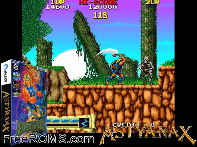 The Lord of King (Japan) MAME game showing 3D box cover and gameplay screenshot