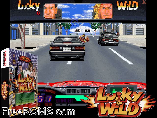 Lucky and Wild MAME game showing 3D box cover and gameplay screenshot