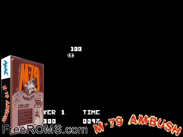 M79 Ambush MAME game showing 3D box cover and gameplay screenshot