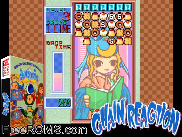 Magical Drop Plus 1 (Japan, Version 2.1, 1995.09.12) MAME game showing 3D box cover and gameplay screenshot