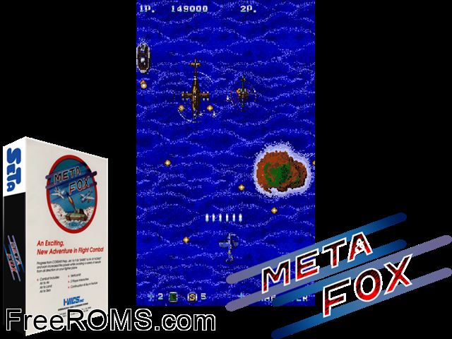 Meta Fox MAME game showing 3D box cover and gameplay screenshot