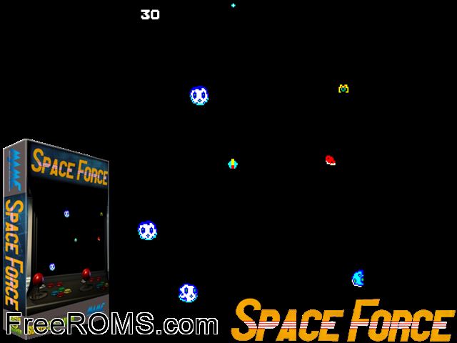 Meteoroids MAME game showing 3D box cover and gameplay screenshot