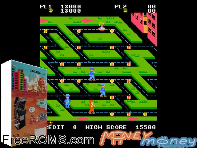 Money Money MAME game showing 3D box cover and gameplay screenshot