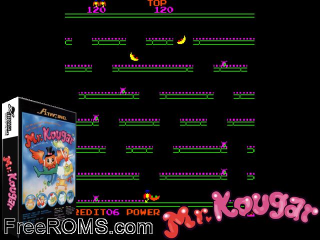 Mr. Kougar MAME game showing 3D box cover and gameplay screenshot