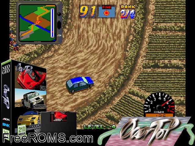 Over Top MAME game showing 3D box cover and gameplay screenshot