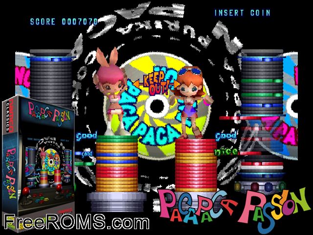 Paca Paca Passion (PPP1/VER.A2) MAME game showing 3D box cover and gameplay screenshot