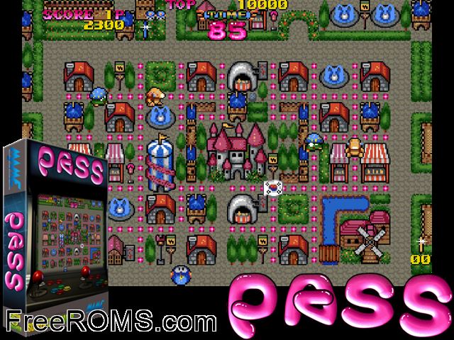 Pass MAME game showing 3D box cover and gameplay screenshot
