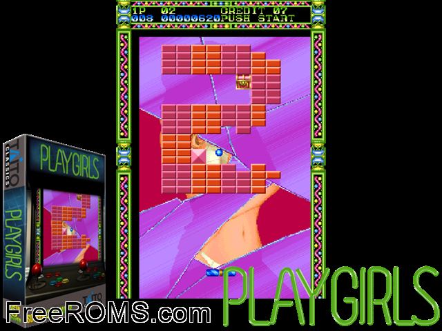 Play Girls MAME game showing 3D box cover and gameplay screenshot