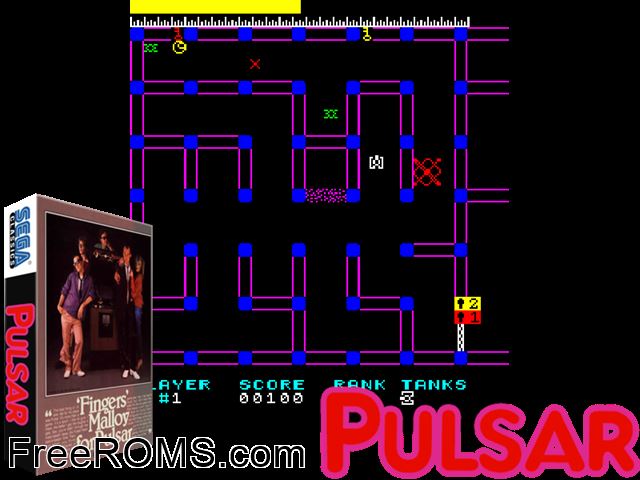 Pulsar MAME game showing 3D box cover and gameplay screenshot