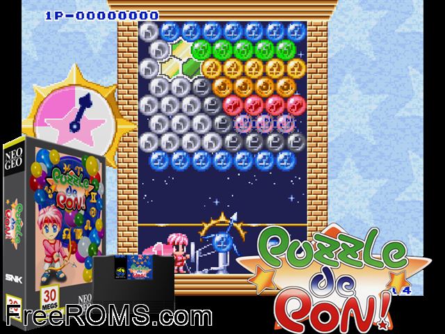 Puzzle De Pon! MAME game showing 3D box cover and gameplay screenshot