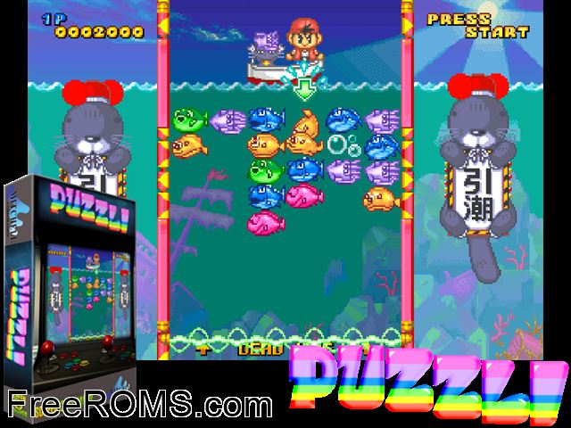 Puzzli MAME game showing 3D box cover and gameplay screenshot