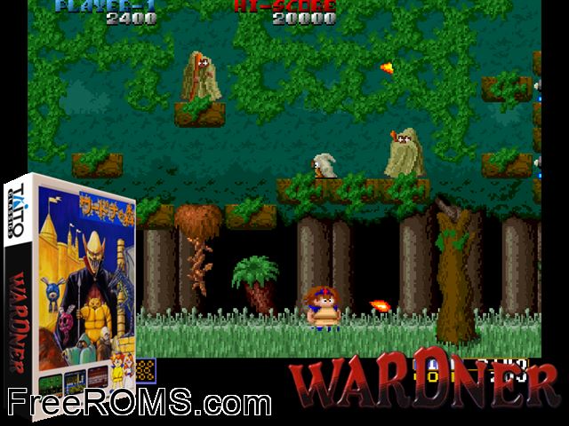 Pyros (US) MAME game showing 3D box cover and gameplay screenshot