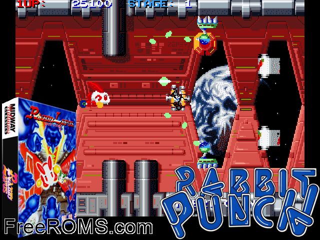 Rabio Lepus (Japan) MAME game showing 3D box cover and gameplay screenshot