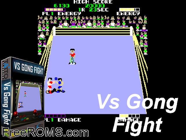 Ring Fighter (set 1) MAME game showing 3D box cover and gameplay screenshot