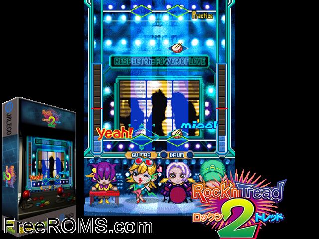 Rock'n Tread 2 (Japan) MAME game showing 3D box cover and gameplay screenshot