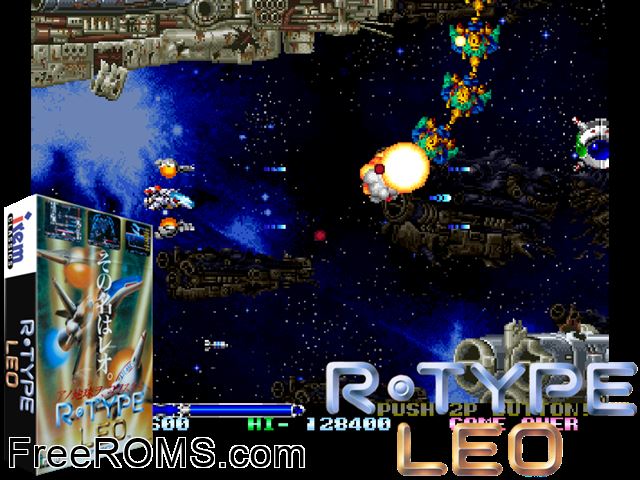 R-Type Leo (Japan) MAME game showing 3D box cover and gameplay screenshot