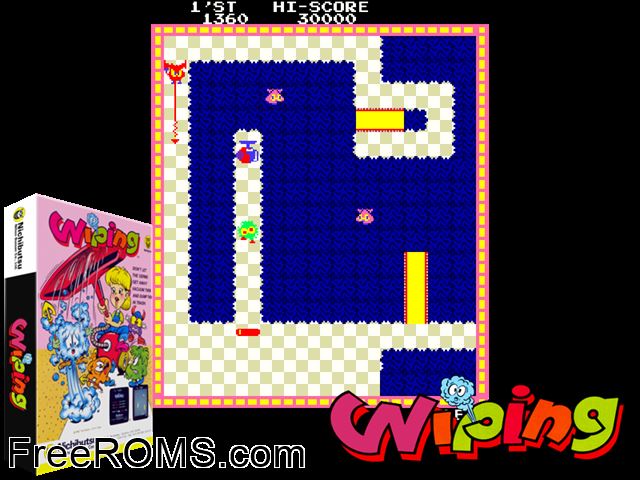 Rug Rats MAME game showing 3D box cover and gameplay screenshot
