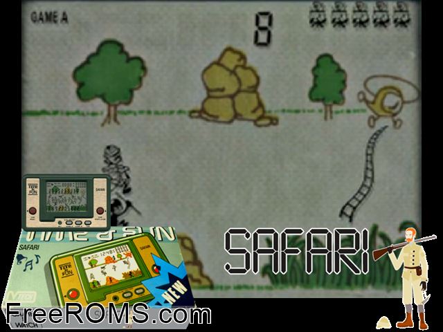 Safari MAME game showing 3D box cover and gameplay screenshot