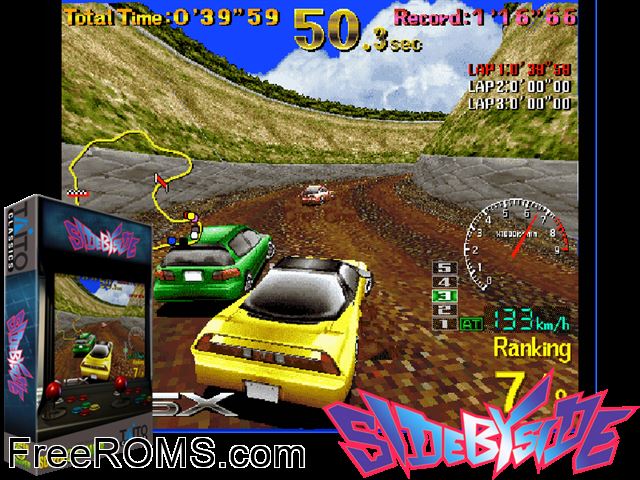Side By Side MAME game showing 3D box cover and gameplay screenshot