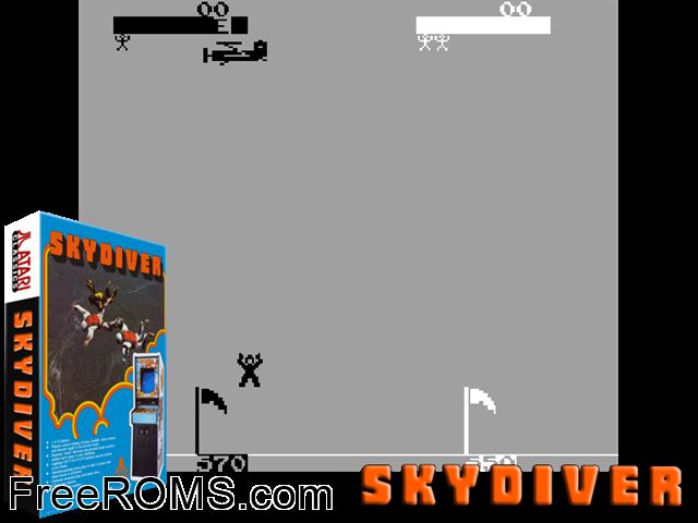 Sky Diver MAME game showing 3D box cover and gameplay screenshot