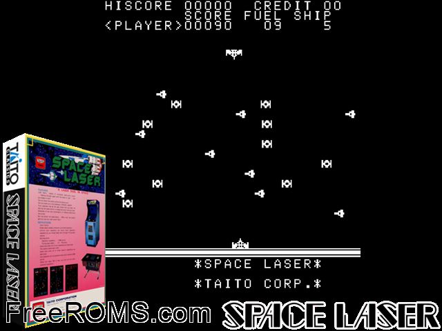 Space Laser MAME game showing 3D box cover and gameplay screenshot