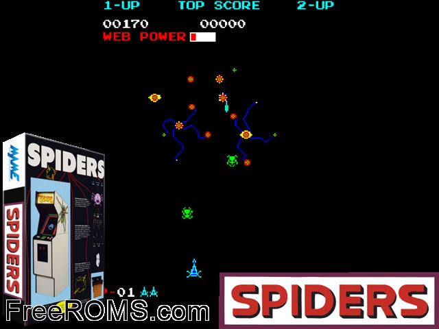 Spinner MAME game showing 3D box cover and gameplay screenshot