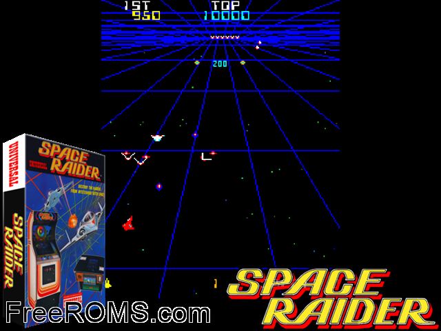 Space Raider MAME game showing 3D box cover and gameplay screenshot