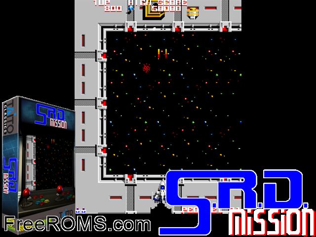 S.R.D. Mission MAME game showing 3D box cover and gameplay screenshot
