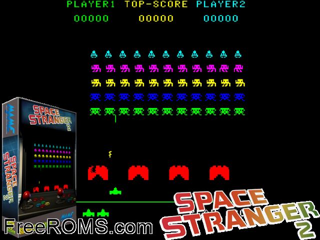 Space Stranger 2 MAME game showing 3D box cover and gameplay screenshot