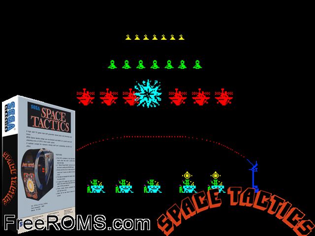 Space Tactics MAME game showing 3D box cover and gameplay screenshot