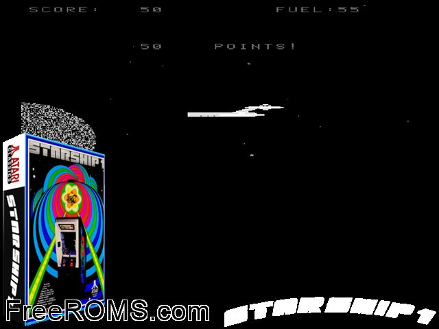 Starship 1 (prototype?) MAME game showing 3D box cover and gameplay screenshot