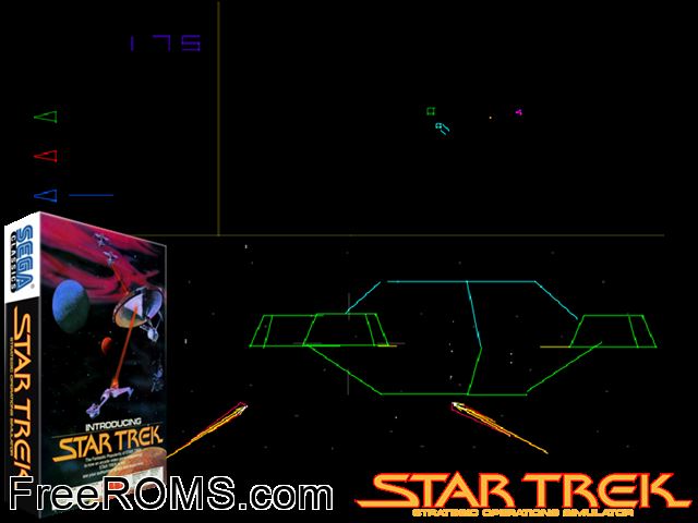 Star Trek MAME game showing 3D box cover and gameplay screenshot