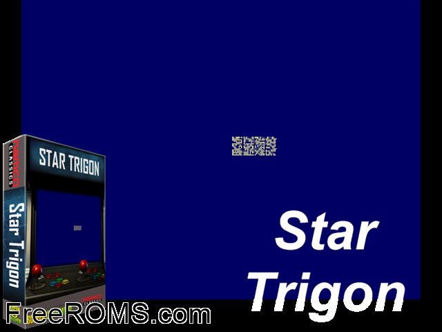 Star Trigon (STT1 Ver.A) MAME game showing 3D box cover and gameplay screenshot