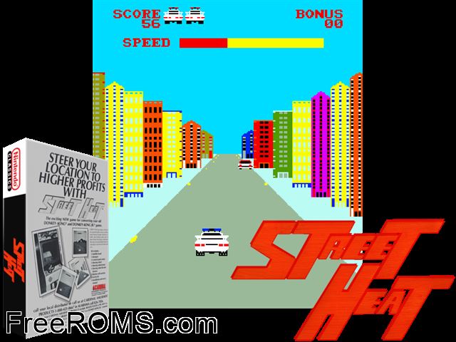 Street Heat - Cardinal Amusements MAME game showing 3D box cover and gameplay screenshot