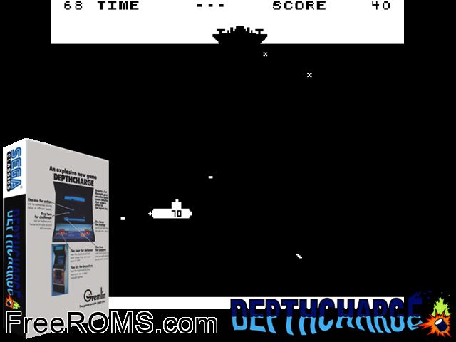 Sub Hunter MAME game showing 3D box cover and gameplay screenshot