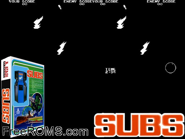 Subs MAME game showing 3D box cover and gameplay screenshot