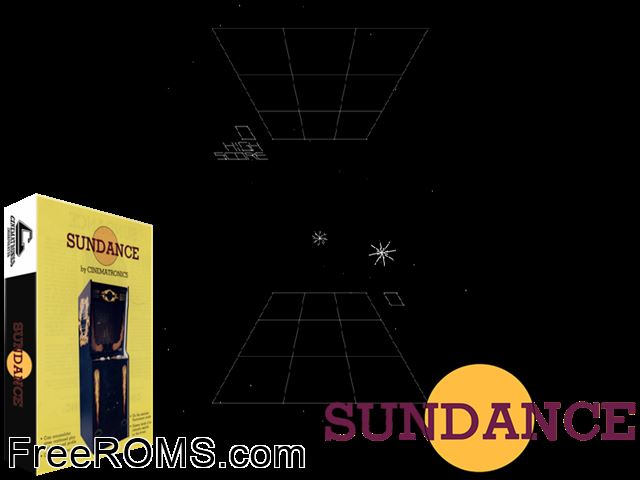 Sundance MAME game showing 3D box cover and gameplay screenshot