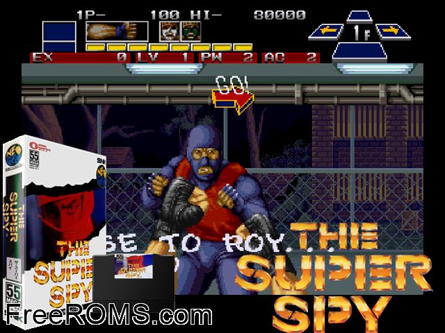The Super Spy MAME game showing 3D box cover and gameplay screenshot