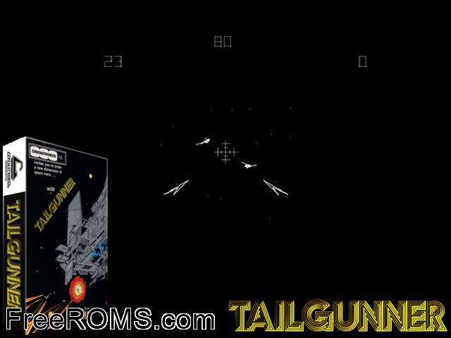 Tailgunner MAME game showing 3D box cover and gameplay screenshot