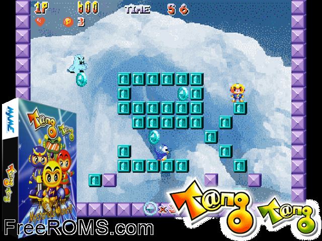 Tang Tang (ver. 0526, 26/05/2000) MAME game showing 3D box cover and gameplay screenshot