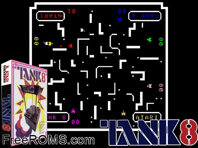 Tank 8 (set 1) MAME game showing 3D box cover and gameplay screenshot